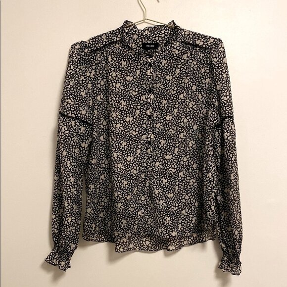ME+EM Silk/Cotton Abstract Print Blouse - Picture 4 of 13